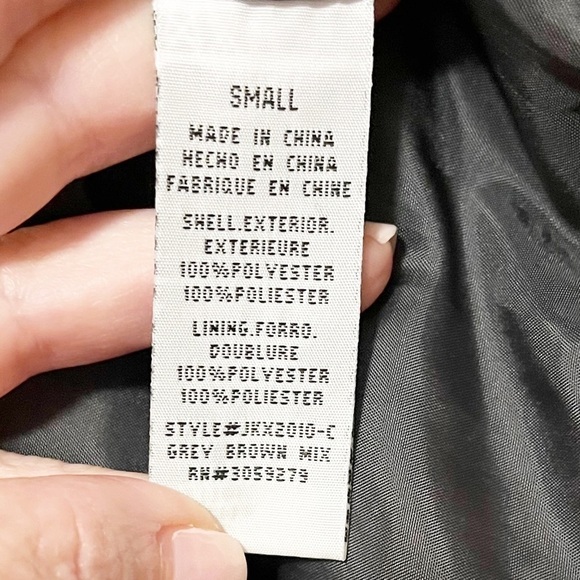 Thread & Supply Aztec Southwestern One Button Winter Coat Gray Brown Blue Size S - Picture 7 of 8